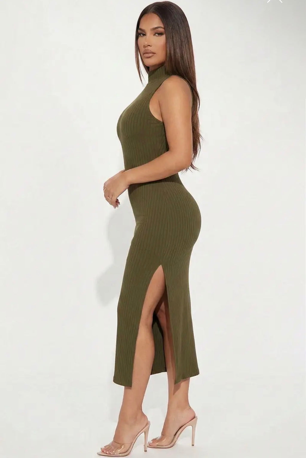 Signature Ribbed Midi Dress