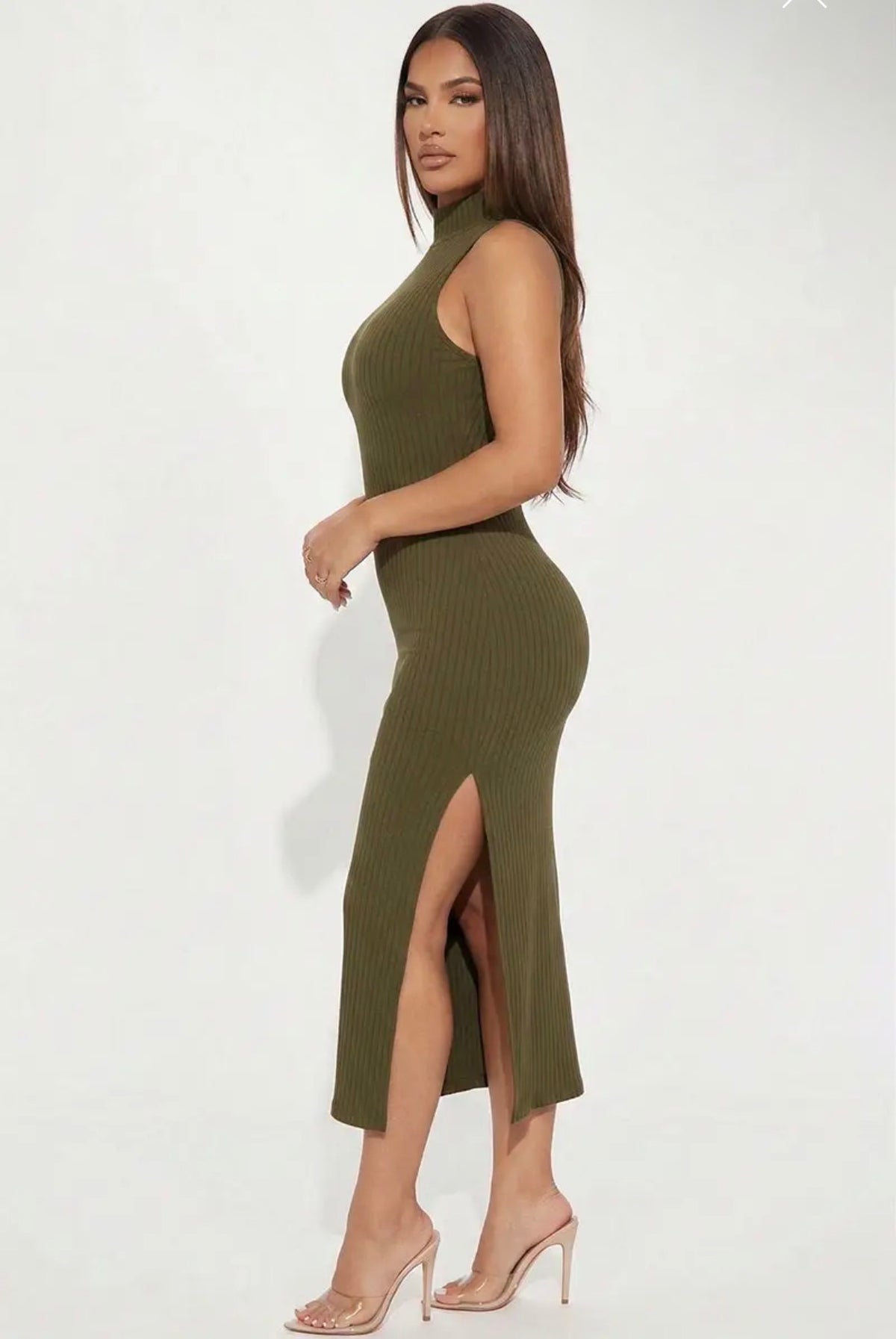Signature Ribbed Midi Dress