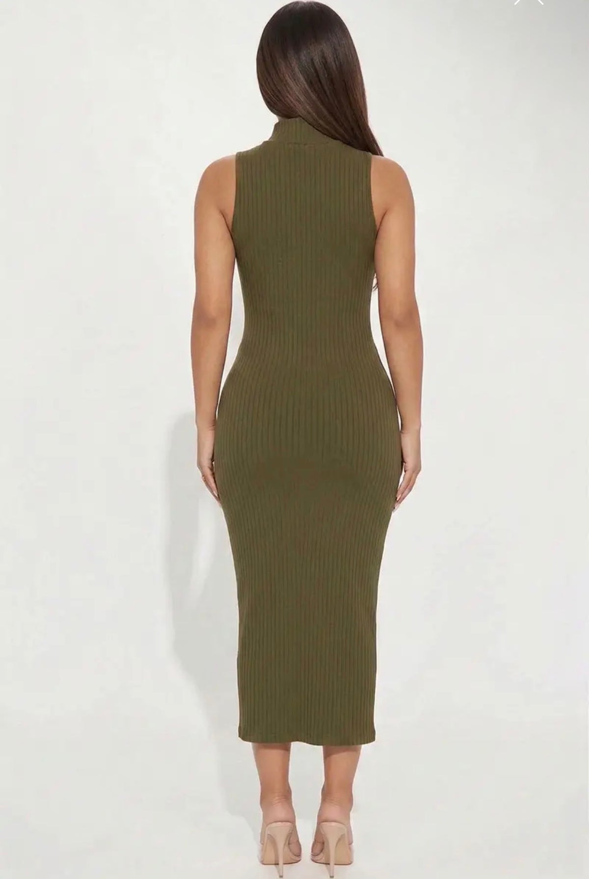 Signature Ribbed Midi Dress
