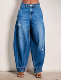 Adjustable Wide Leg Opening Baggy Jeans