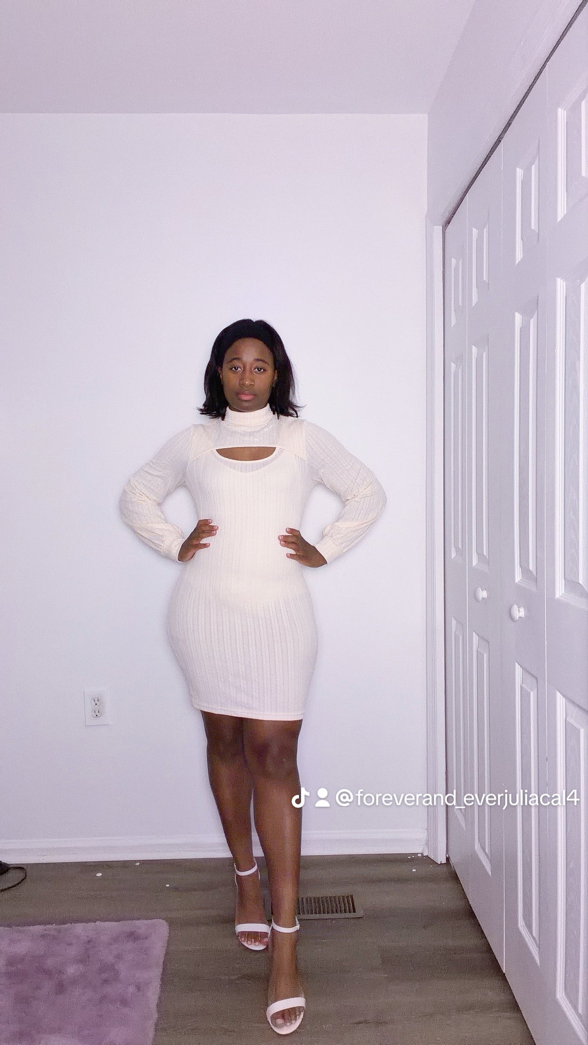 The Ivory Cutout Elegance Dress